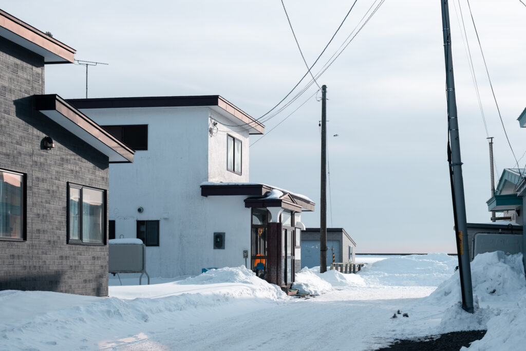 casas en la zona nevada de hokkaido