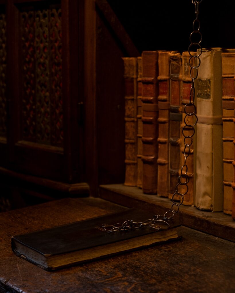 chained book in the old library